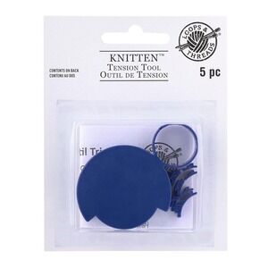 Knitten™ Crochet Tension Tool by Loops & Threads® 5 Piece New In Box Blue Sealed